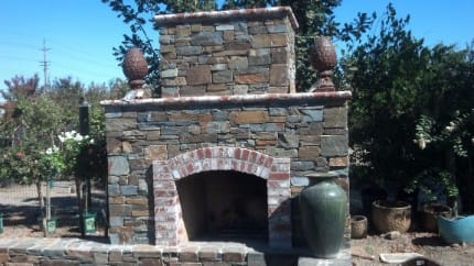 stacked stone fireplace wilton