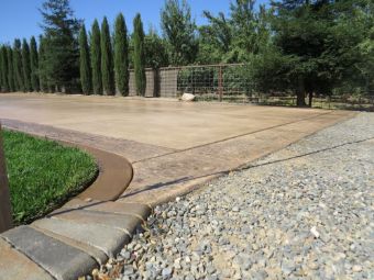 this is an image of a stamped concrete driveway in Danville.