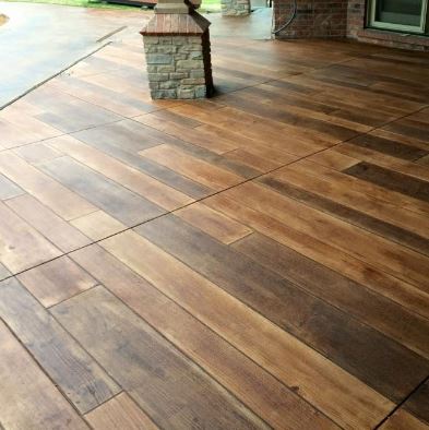 wood concrete patio cost stain
